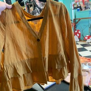 super cute mustard yellow long sleeve